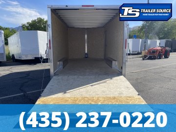 8.5x16 Alcom Aluminum EZ Hauler XLT Auto Trailer - 7'0" Interior - 7K GVWR - Dovetail, Ramp Door, Ramp Extension