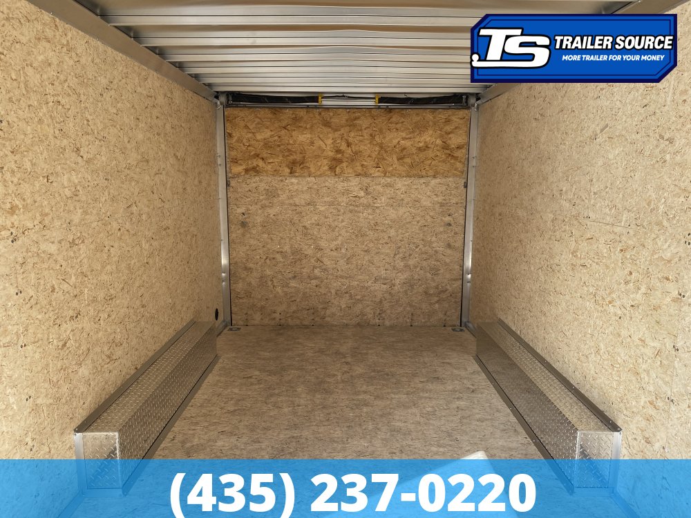 8.5x16 Alcom Aluminum EZ Hauler XLT Auto Trailer - 7'0" Interior - 7K GVWR - Dovetail, Ramp Door, Ramp Extension