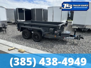 5x10 Lamar DS Dump Trailer - 18" Sides - 7K GVWR - Spreader Gate