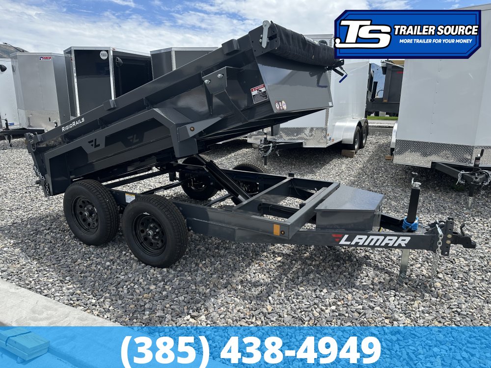 5x10 Lamar DS Dump Trailer - 18" Sides - 7K GVWR - Spreader Gate