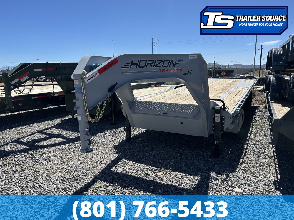 8.5x28 Horizon FFT Gooseneck Tilt Trailer - 23K GVWR - 18 Ply Tires