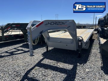 8.5x28 Horizon FFT Gooseneck Tilt Trailer - 23K GVWR - 18 Ply Tires