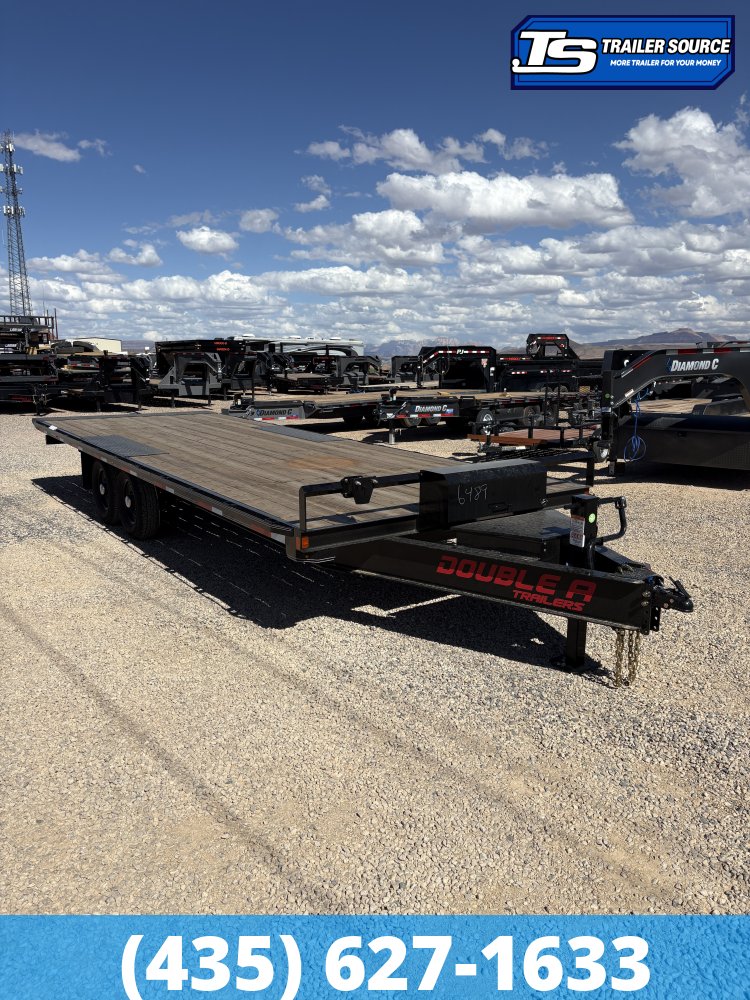 8.5x24 Double A Pro Series HBT Deckover Tilt Trailer - 15.4K GVWR - Winch Plate