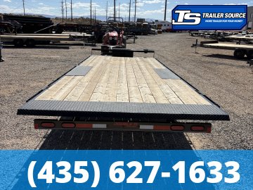 8.5x24 Double A Pro Series HBT Deckover Tilt Trailer - 15.4K GVWR - Winch Plate