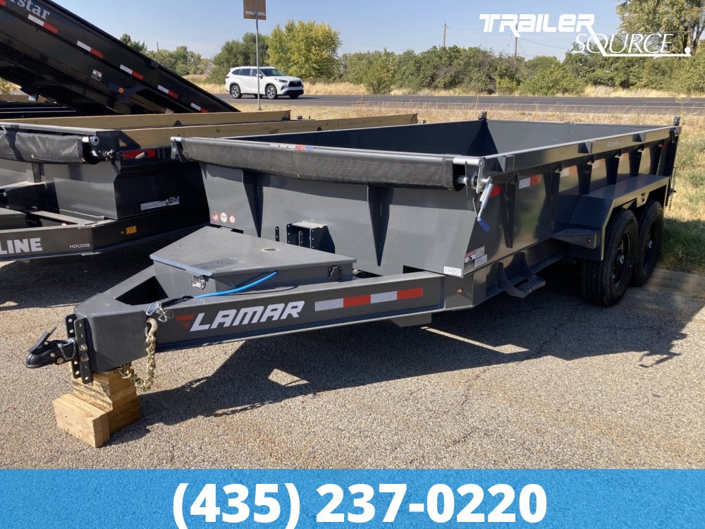 7x14 Lamar DT Telescopic 24" Sides 14K Dump Trailer