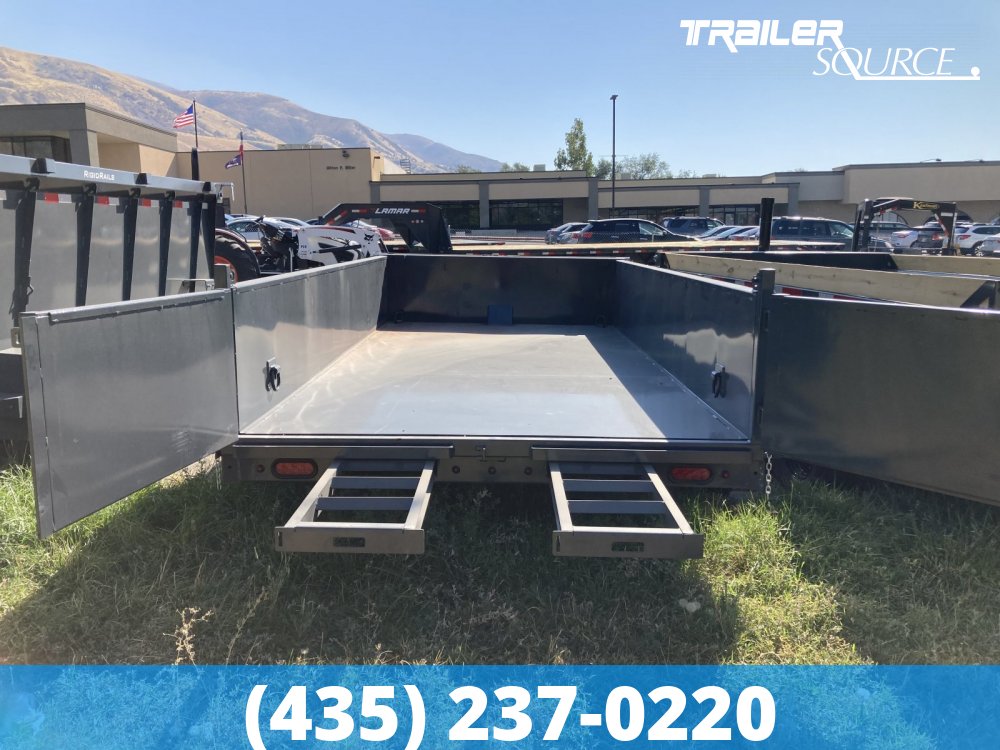 7x14 Lamar DT Telescopic 24" Sides 14K Dump Trailer