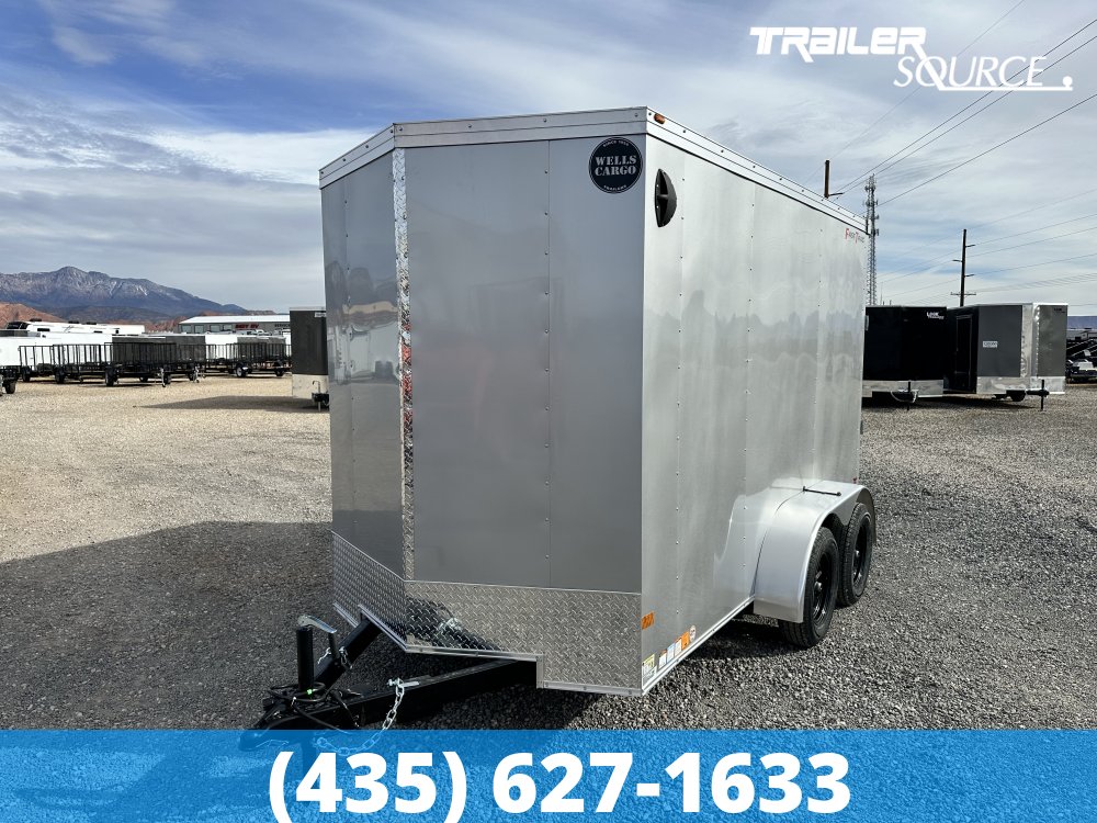 6x12 Wells Cargo Fast Trac Deluxe 7'0" Interior 7K Tandem Axle Enclosed Cargo