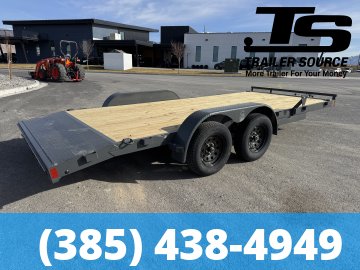 7x18 Lamar CE Flatbed Car Hauler Trailer - 7K GVWR -