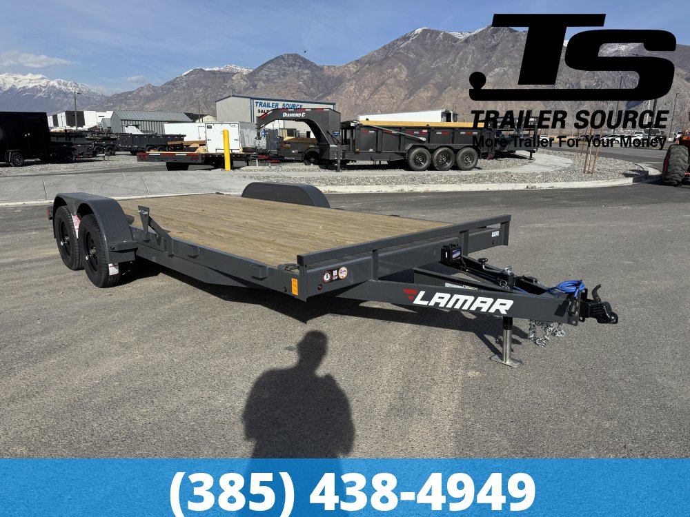 7x18 Lamar CE Flatbed Car Hauler Trailer - 7K GVWR -