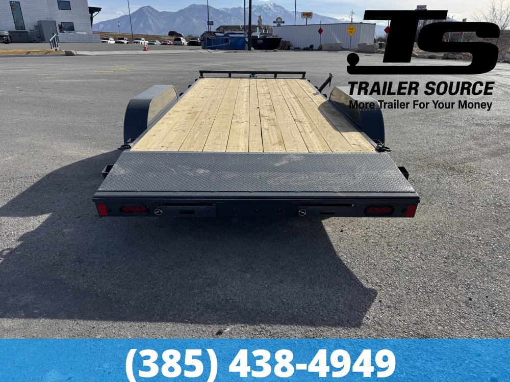 7x18 Lamar CE Flatbed Car Hauler Trailer - 7K GVWR -