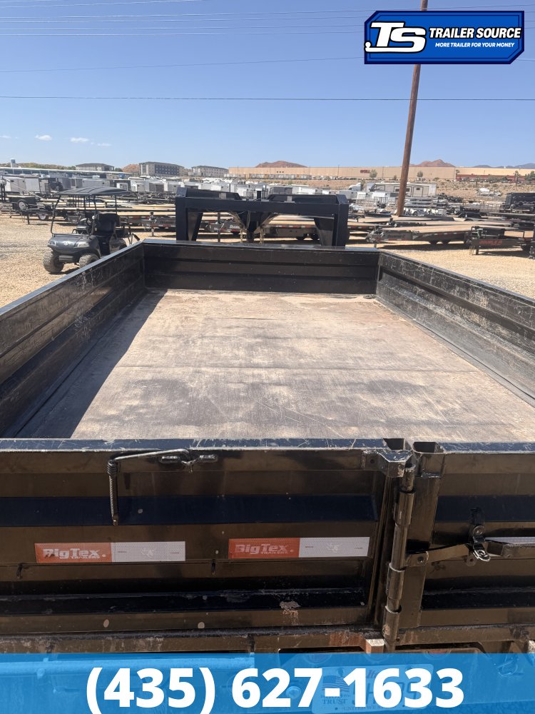 8.5x14 Big Tex Deckover Dump Trailer - 14K GVWR - Slide Out Ramps