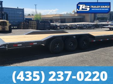 8.5x36 Lamar H8 Gooseneck Wide Body w/ Drive Over Fenders Equipment Trailer - 21K GVWR -