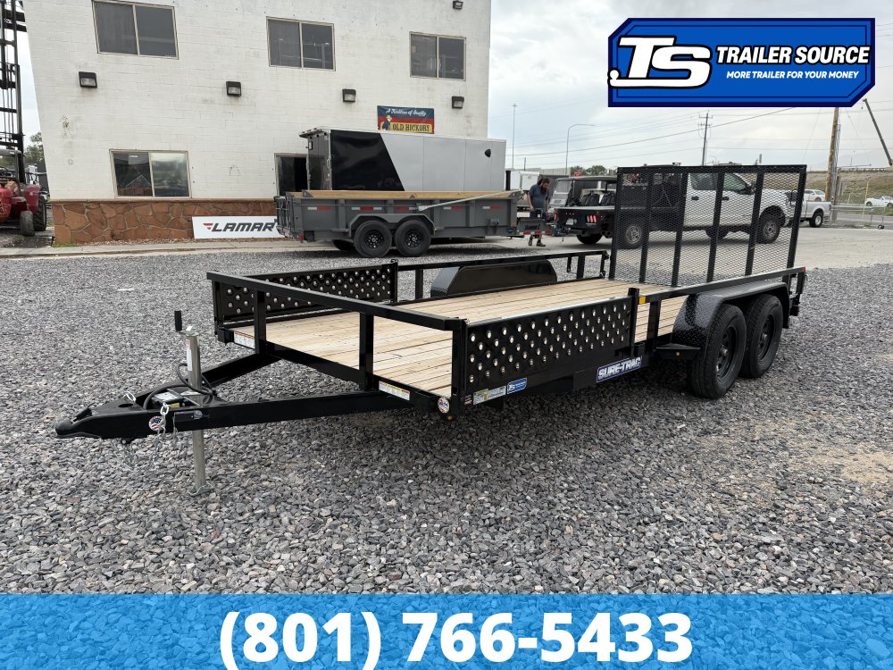 7x16 Sure-Trac Tube Top ATV Utility Trailer - 7K GVWR - Ramp Gate, Side Ramps