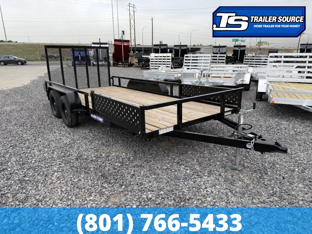 7x16 Sure-Trac Tube Top ATV Utility Trailer - 7K GVWR - Ramp Gate, Side Ramps