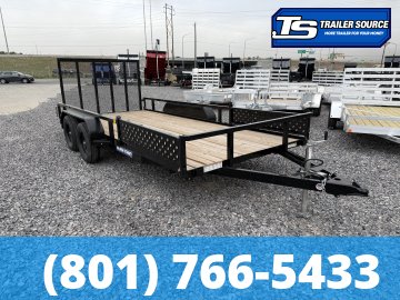 7x16 Sure-Trac Tube Top ATV Utility Trailer - 7K GVWR - Ramp Gate, Side Ramps