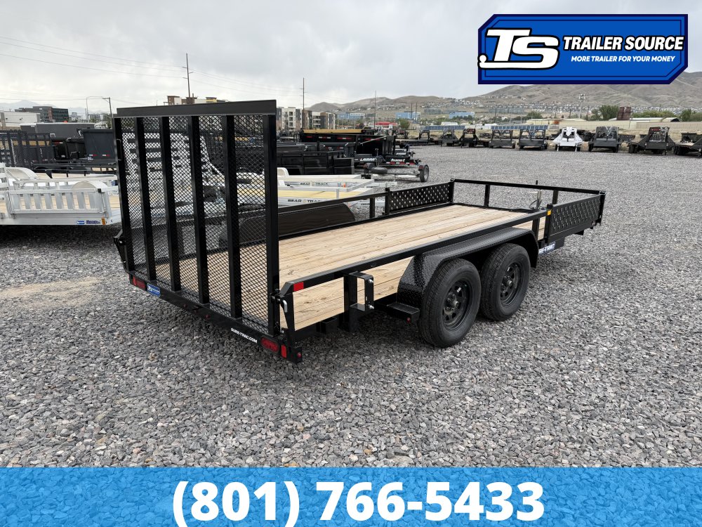 7x16 Sure-Trac Tube Top ATV Utility Trailer - 7K GVWR - Ramp Gate, Side Ramps
