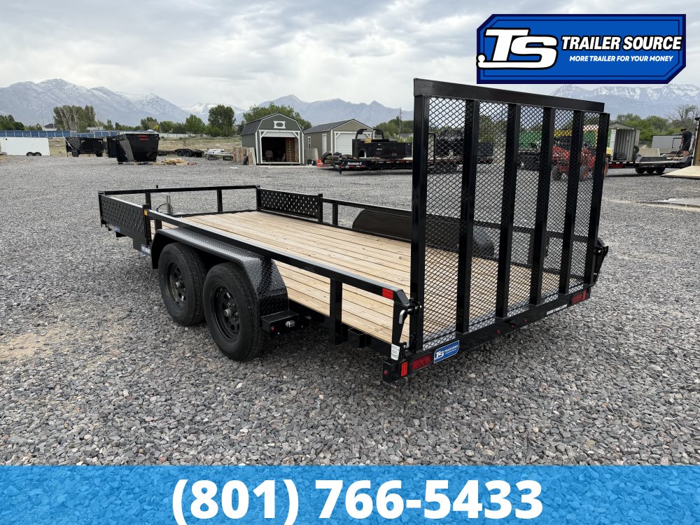 7x16 Sure-Trac Tube Top ATV Utility Trailer - 7K GVWR - Ramp Gate, Side Ramps