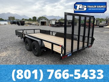 7x16 Sure-Trac Tube Top ATV Utility Trailer - 7K GVWR - Ramp Gate, Side Ramps