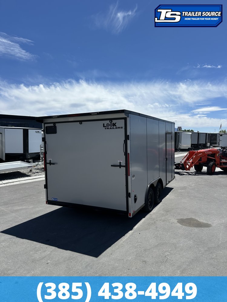 8.5x16 Look ST DLX Enclosed Cargo Trailer - 7'0" Interior - 7K GVWR - .080 PolyCor, Black Out Package, Rear Spoiler w/ Load Lights