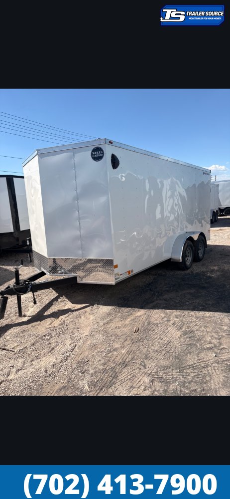 7x16 Wells Cargo FastTrac Enclosed Cargo Trailer - 6'6" Interior - 7K GVWR -