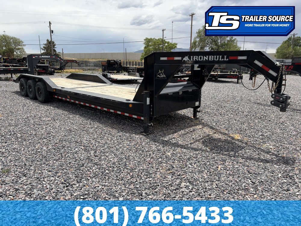 8.5x28 Iron Bull TLG Gooseneck Power Tilt Trailer - 21K GVWR -