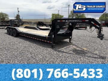 8.5x28 Iron Bull TLG Gooseneck Power Tilt Trailer - 21K GVWR -
