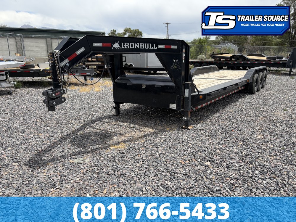 8.5x28 Iron Bull TLG Gooseneck Power Tilt Trailer - 21K GVWR -