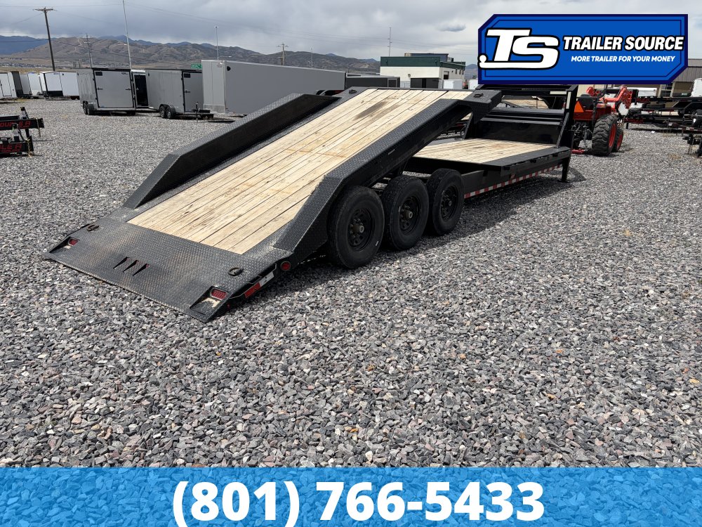 8.5x28 Iron Bull TLG Gooseneck Power Tilt Trailer - 21K GVWR -