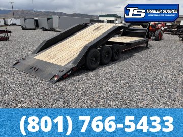 8.5x28 Iron Bull TLG Gooseneck Power Tilt Trailer - 21K GVWR -