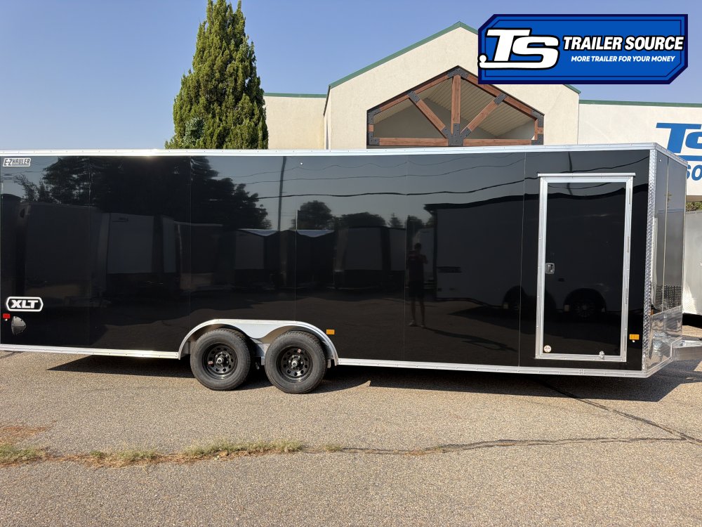 8.5x24 Alcom Aluminum EZ Hauler XLT Auto Trailer - 7'0" Interior - 10K GVWR - .080 PolyCor, Translucent Roof, Ultimate Escape Door