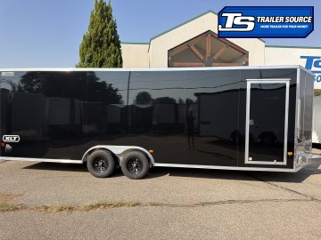 8.5x24 Alcom Aluminum EZ Hauler XLT Auto Trailer - 7'0" Interior - 10K GVWR - .080 PolyCor, Translucent Roof, Ultimate Escape Door