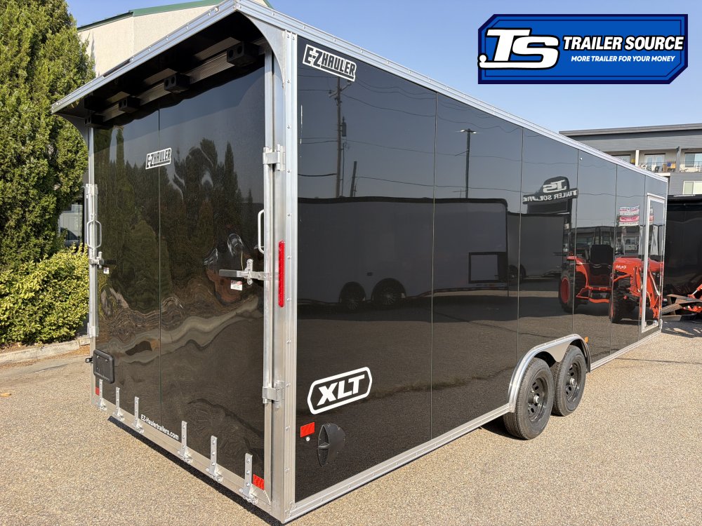 8.5x24 Alcom Aluminum EZ Hauler XLT Auto Trailer - 7'0" Interior - 10K GVWR - .080 PolyCor, Translucent Roof, Ultimate Escape Door