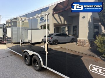 8.5x24 Alcom Aluminum EZ Hauler XLT Auto Trailer - 7'0" Interior - 10K GVWR - .080 PolyCor, Translucent Roof, Ultimate Escape Door