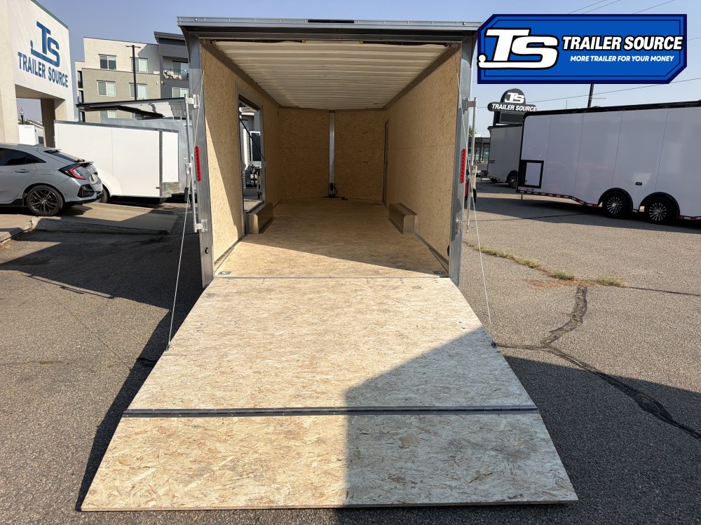 8.5x24 Alcom Aluminum EZ Hauler XLT Auto Trailer - 7'0" Interior - 10K GVWR - .080 PolyCor, Translucent Roof, Ultimate Escape Door