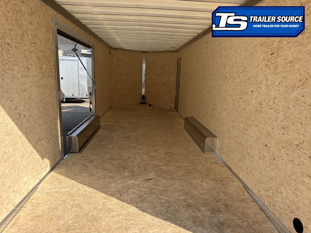 8.5x24 Alcom Aluminum EZ Hauler XLT Auto Trailer - 7'0" Interior - 10K GVWR - .080 PolyCor, Translucent Roof, Ultimate Escape Door