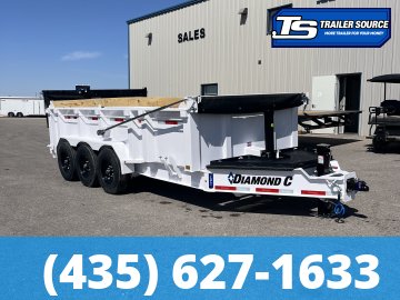 7x16 Diamond C LPT 307 Dump Trailer - 32" Sides - 24K GVWR - 14 Ply Tires, ABS Brakes, Board Brackets