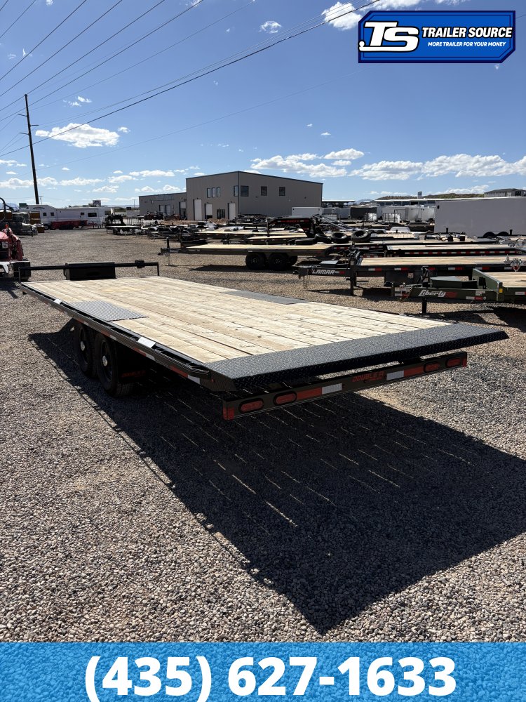 8.5x24 Double A Pro Series HBT Deckover Tilt Trailer - 15.4K GVWR - Winch Plate