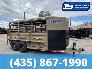 6.5x16 Ranch Boss STR-610 Horse Trailer - 15.2K GVWR -
