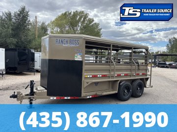 6.5x16 Ranch Boss STR-610 Horse Trailer - 15.2K GVWR -