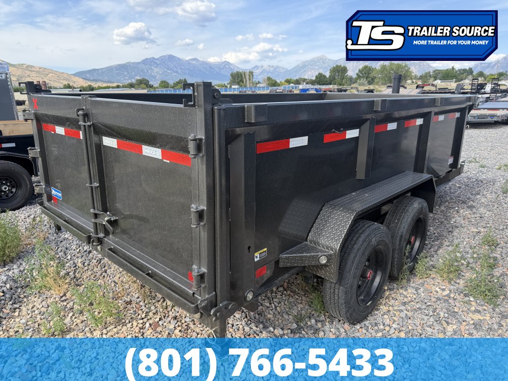 7x14 Maxx-D DTX Dump Trailer - 36" Sides - 17.5K GVWR - Stabilizer Jacks