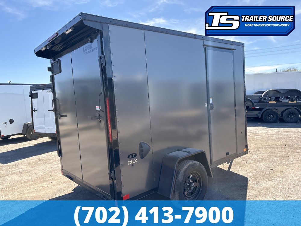 6x10 Look ST DLX Enclosed Cargo Trailer - 6'6" Interior - 3.5K GVWR - .080 PolyCor, 16" Cross Member Upgrade, Rear Spoiler w/ Load Lights