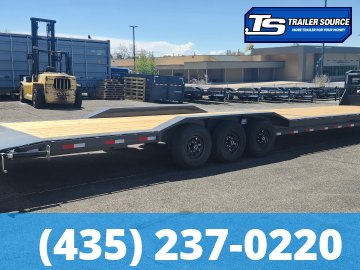 8.5x40 Lamar H8 Gooseneck Wide Body w/ Drive Over Fenders Equipment Trailer - 21K GVWR -