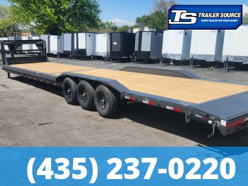 8.5x40 Lamar H8 Gooseneck Wide Body w/ Drive Over Fenders Equipment Trailer - 21K GVWR -