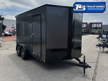 7x14 Look ST DLX Enclosed Cargo Trailer - 7'0" Interior - 7K GVWR - .080 PolyCor, Alloy Wheels, Black Out Package, Rear Spoiler w/ Load Lights
