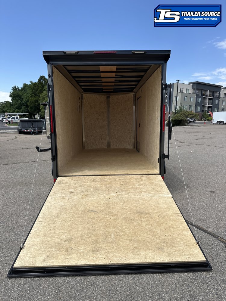 7x14 Look ST DLX Enclosed Cargo Trailer - 7'0" Interior - 7K GVWR - .080 PolyCor, Alloy Wheels, Black Out Package, Rear Spoiler w/ Load Lights