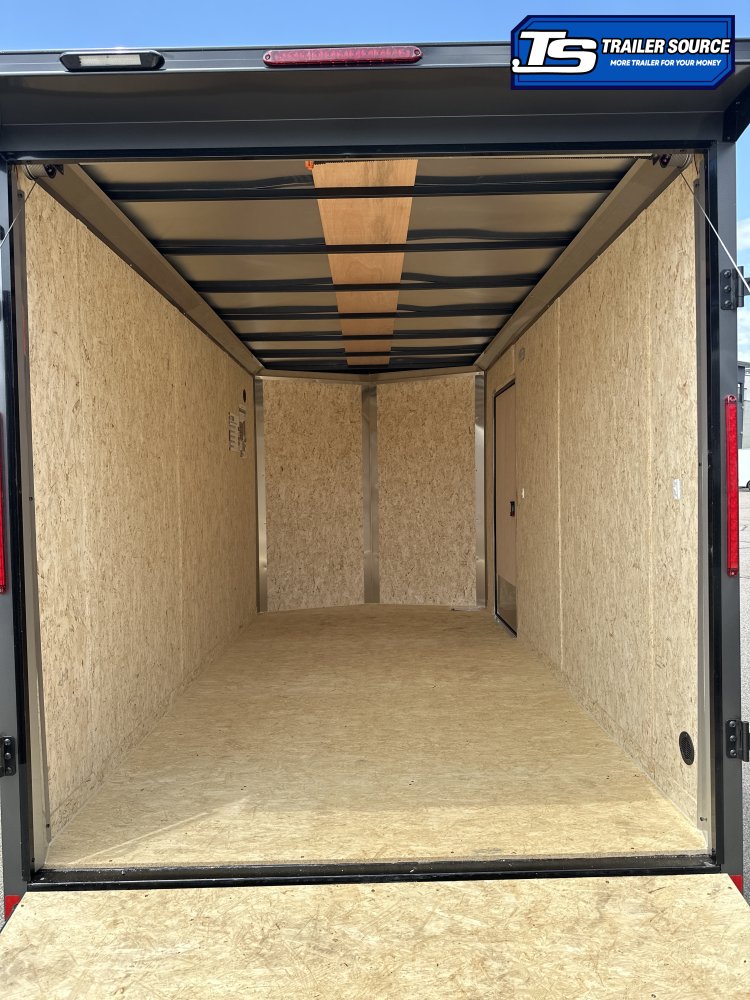 7x14 Look ST DLX Enclosed Cargo Trailer - 7'0" Interior - 7K GVWR - .080 PolyCor, Alloy Wheels, Black Out Package, Rear Spoiler w/ Load Lights