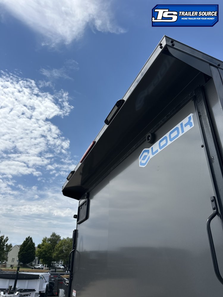 7x14 Look ST DLX Enclosed Cargo Trailer - 7'0" Interior - 7K GVWR - .080 PolyCor, Alloy Wheels, Black Out Package, Rear Spoiler w/ Load Lights