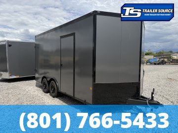 8.5x16 Haulmark Transport Enclosed Cargo Trailer - 7'6" Interior - 10K GVWR - .080 PolyCor, Black Out Package, Dovetail