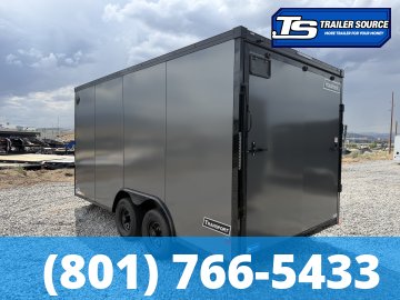 8.5x16 Haulmark Transport Enclosed Cargo Trailer - 7'6" Interior - 10K GVWR - .080 PolyCor, Black Out Package, Dovetail