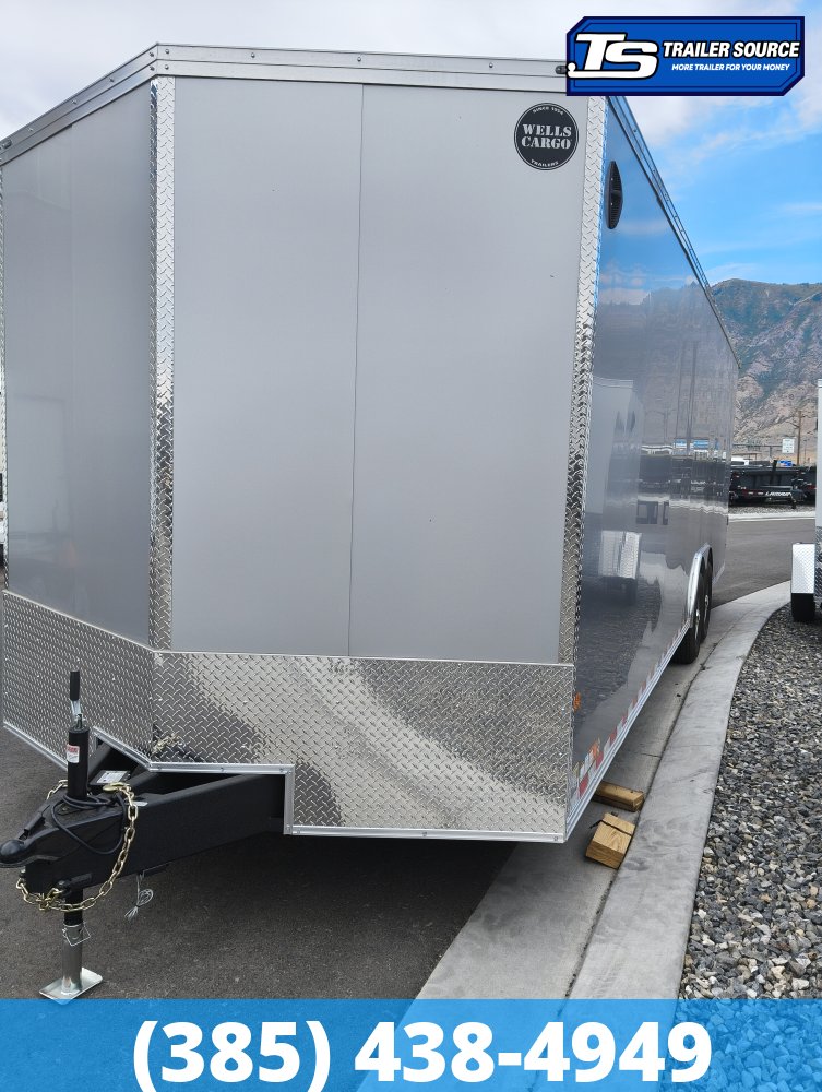 8.5x28 Wells Cargo Road Force Enclosed Cargo Trailer - 7'6" Interior - 12K GVWR - .080 PolyCor, Rear Spoiler w/ Load Lights